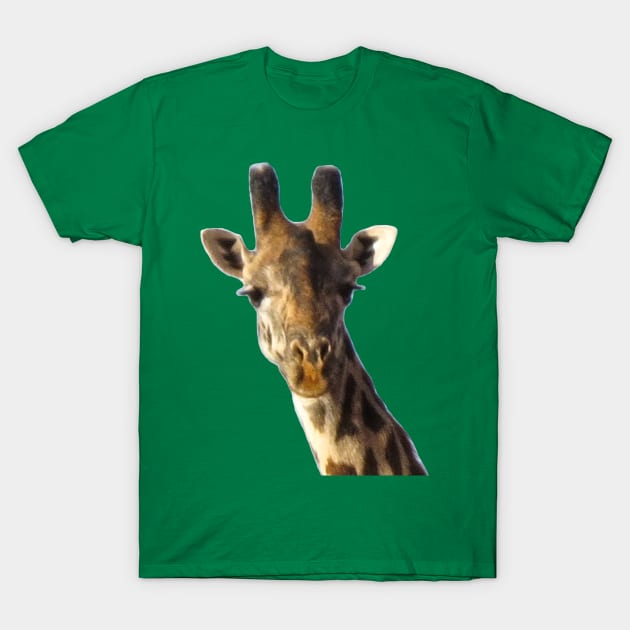 Giraffe Portrait T-Shirt by ellenhenryart